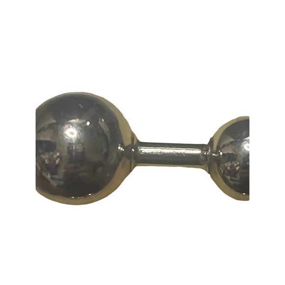 Harvey Avedon Rare Sterling Silver Barbell Cufflinks 6 grams - Picture 6 of 7